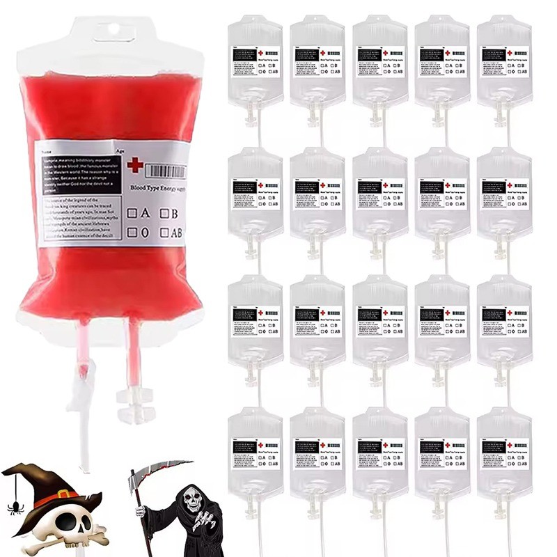 350ML Halloween Blood IV Túi - Vampire Zombie Đồ Uống Túi Đạo Cụ Cosplay Thực Tế