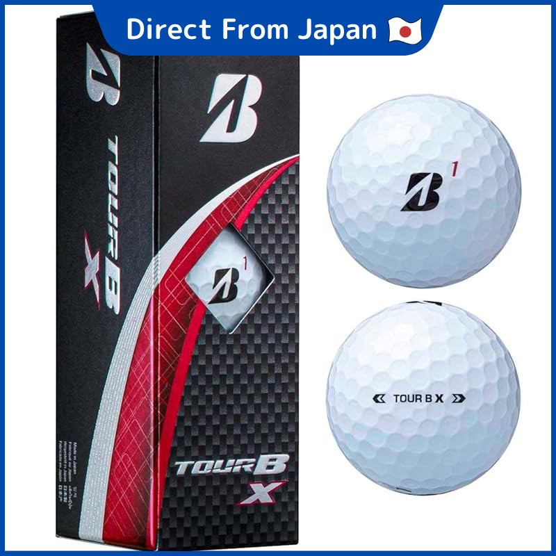 BRIDGESTONE Golf Balls TOUR B X 2024 Model Sleeve Box 3 Balls White B4WXJ
