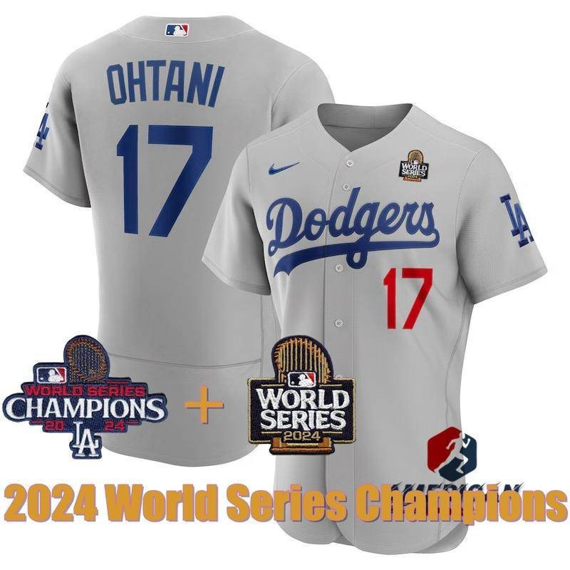 Áo thun bóng chày Shohei Ohtani Los Angeles Dodgers màu xám - MLS World Series 2024