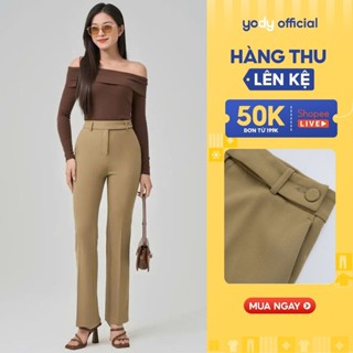 [Đồng giá] Quần Âu Nữ YODY Ống Loe, Cạp Chun vải mềm mại co giãn tôn dáng TRA-QAN7137