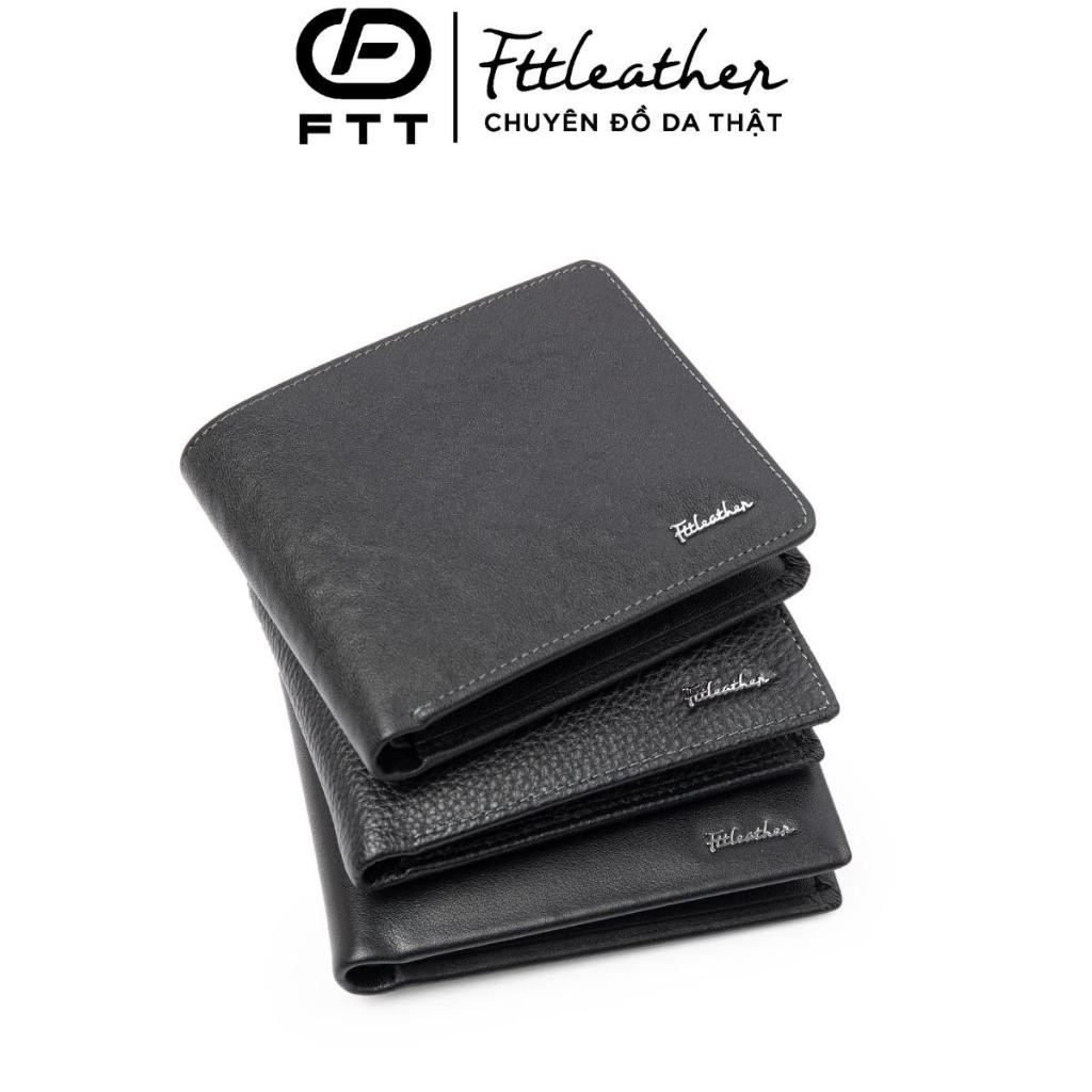 Ví da bò nam cao cấp FTT Leather thiết kế đơn giản nhiều ngăn đựng thẻ, đựng card