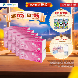 Combo 10 Gói Khăn giấy lụa rút Softpack Bless You Alavie - 250 tờ