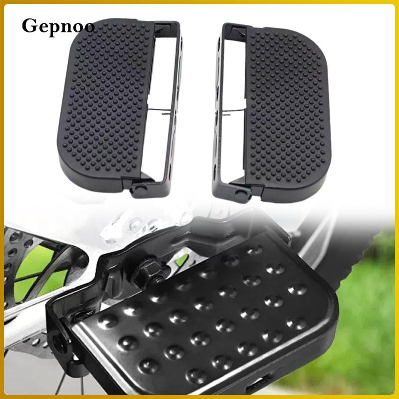 Bàn đạp bánh trước xe đạp điện Gepnoo, gác chân bằng sắt chống trượt và gấp gọn