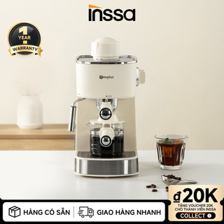  Máy pha cà phê Inssa × Simplus máy pha cà phê Ý nhỏ gọn bán tự động áp suất 5 Bar KFJH021 