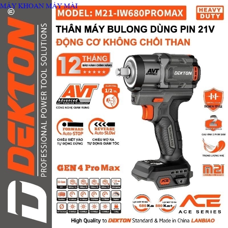 Bulon Dekton M21-IW680PROMAX , thế hệ mới , siêu bền MAYKHOANMAYMAI