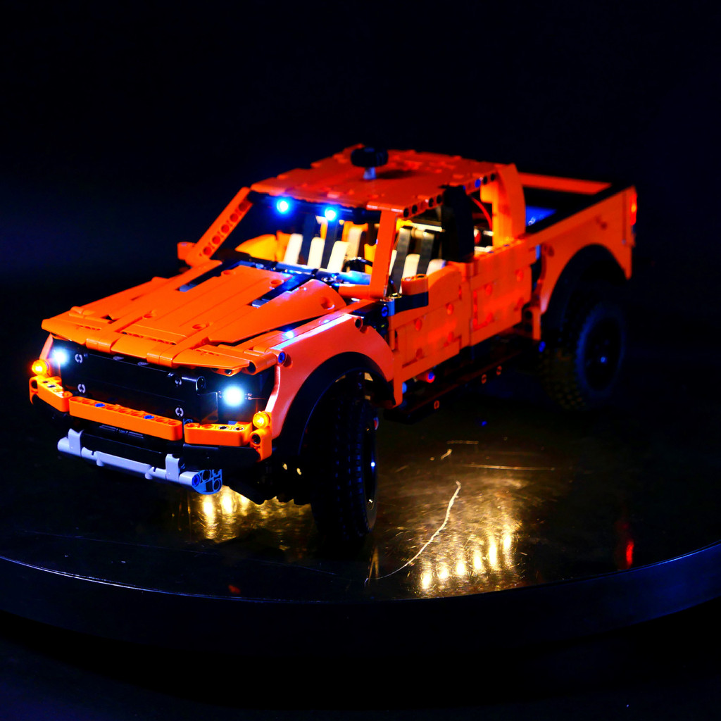 Đèn khối xây dựng DIY Tương thích Lego Technology Series 4 Ford Raptor Pickup F-0 Chiếu sáng điều kh
