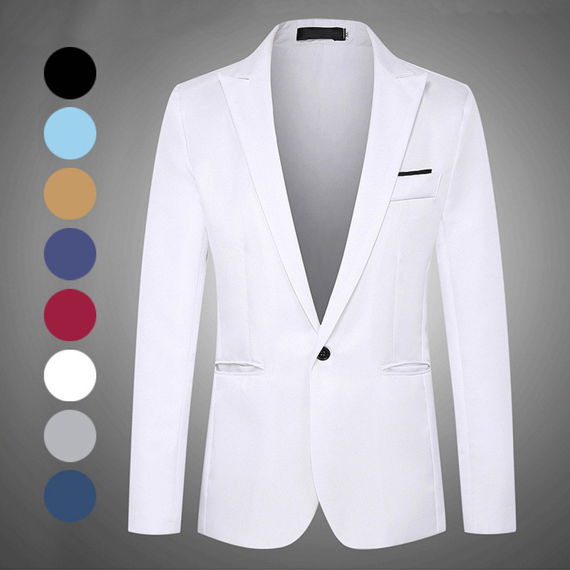 Xuyên Biên Giới Thời Trang Áo Blazer Nam Slim-fit Kinh Doanh Blazer Nam Một Nút Áo Blazer Nhỏ Nam