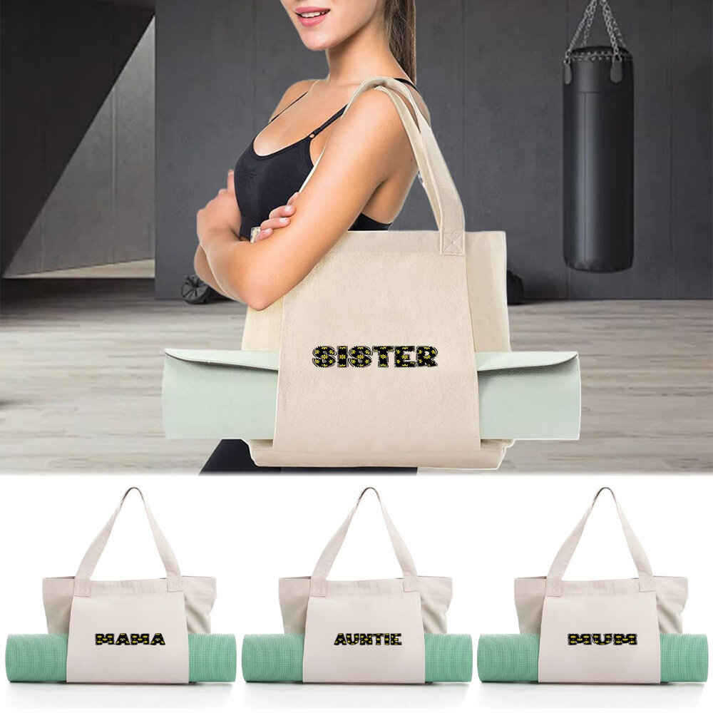 Túi vải bố tập yoga Canvas Yoga Bag Carry Yoga Mat & Accessories Gym Workout Bag Yoga mat storage Go