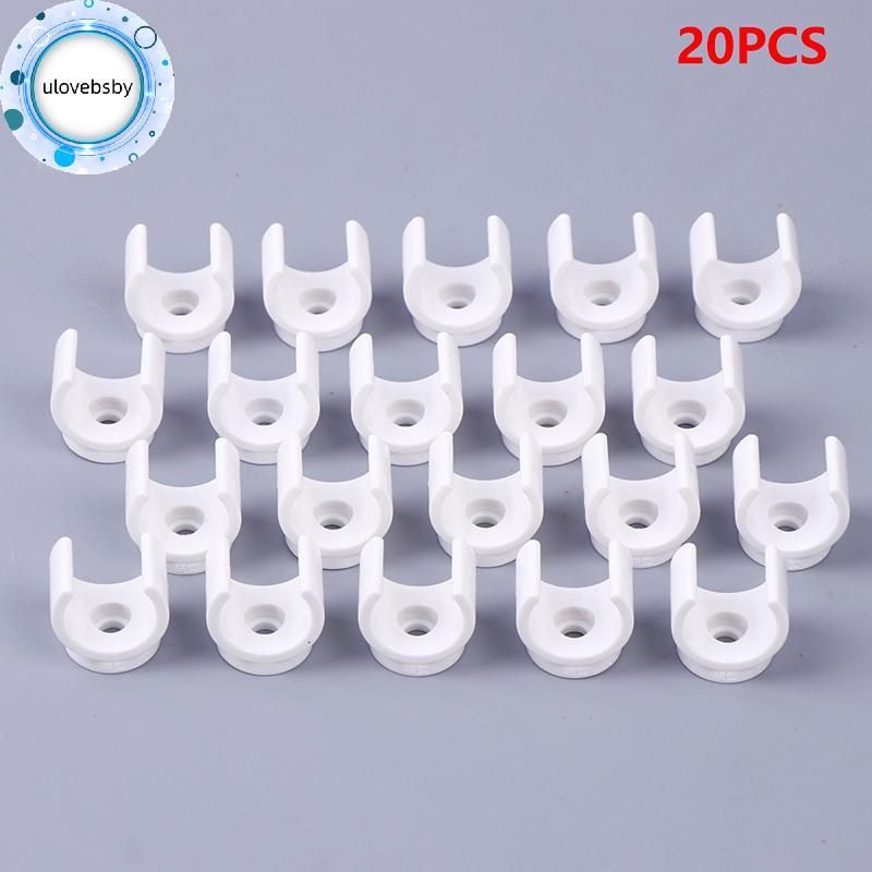 Ulovebsby 20 Chiếc 20 Mm PVC Kẹp Nước Kẹp Đầu Nối Phù Hợp Cho 0.5 / 0.79 Inch OD Khay TV Ống Móc Tre
