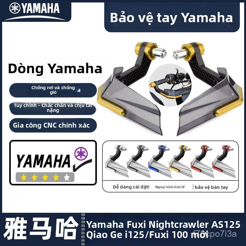 Ốp bảo vệ tay lái xe ga Yamaha Jog i125 Cygnus XS125 độ kiểng cản gió che tay phanh mica trong suốt 
