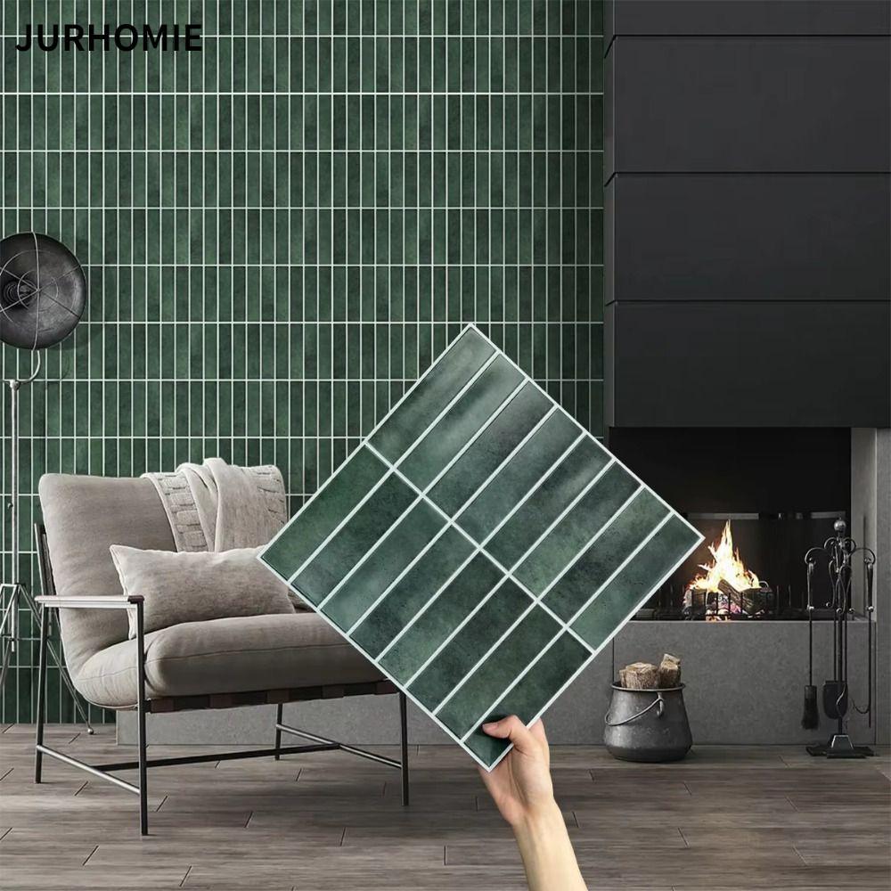 Nhãn dán tường gạch JURHOMIE, Nhãn dán tường tự dính chống ẩm, Nhãn dán cải tạo tủ bếp chống nước 30