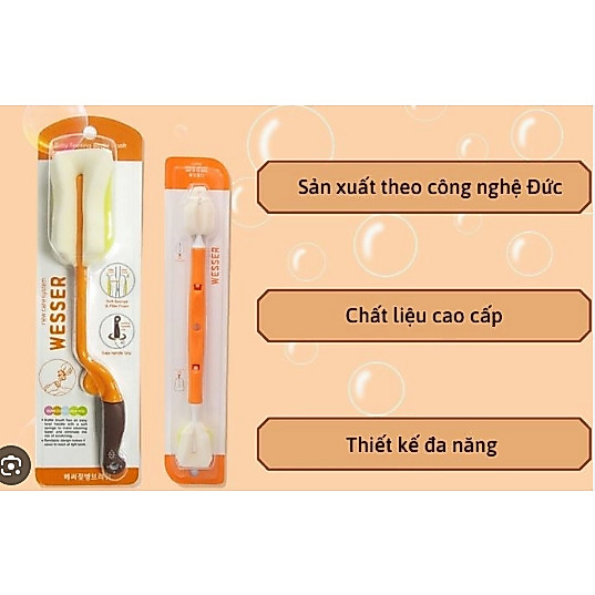 (HCM) Dụng cụ cọ rửa bình sữa Wesser