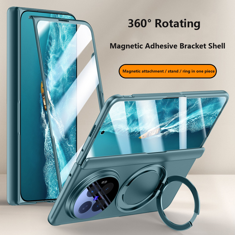 360 ° Ốp Xoay Cho Vivo X Fold6 Fold 6 FOLD6 5G Giá Đỡ Vòng Từ Tính Vỏ Bảo Vệ Với Phim Cường Lực