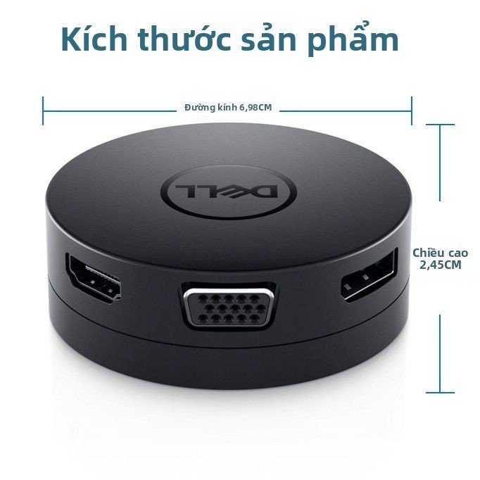 Hub đa năng Dell DA300 kết nối HDMI VGA DP cổng mạng 4K chuyên dụng cho laptop bền bỉ nhất