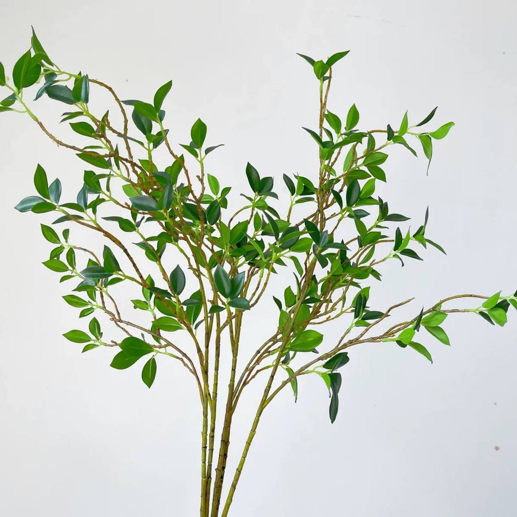 Đơn Nhân Tạo Cây Nhân Tạo Nhánh Giả Lá Xanh Nhựa Nhỏ Ficus Lá Milan Lá Ficus Tiền Ficus Trang Trí Lá