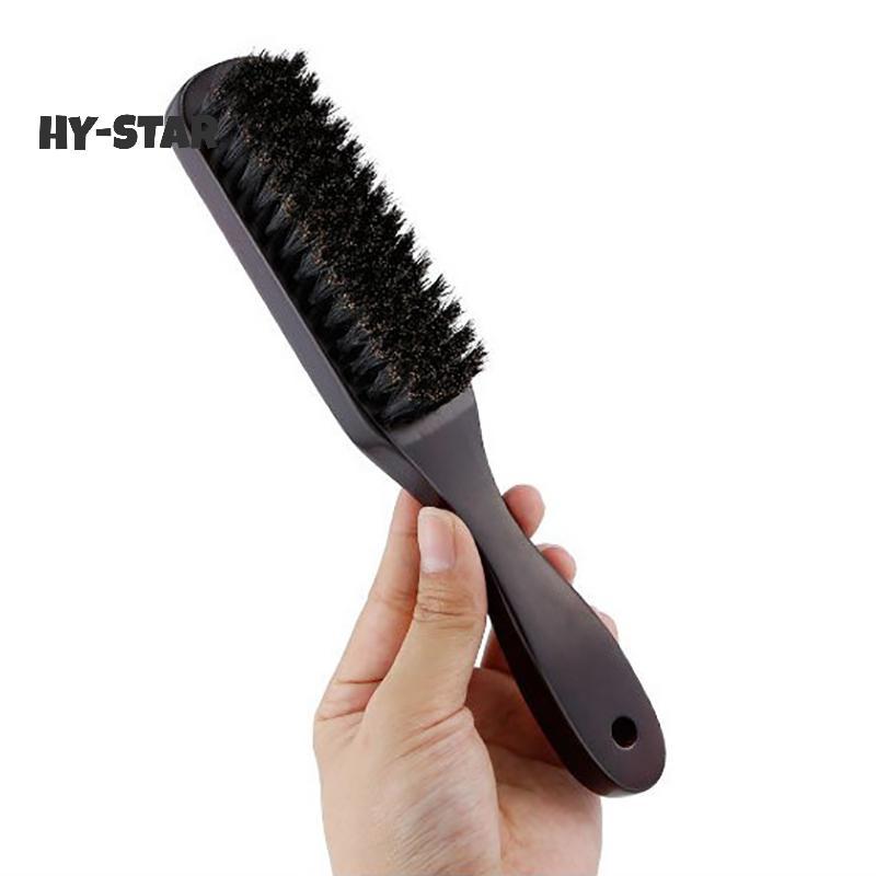 HY-STAR> Bàn chải tóc gỗ xử lý heo rừng lông beardb tạo kiểu tóc Detangling thẳng nâu heo rừng lông 