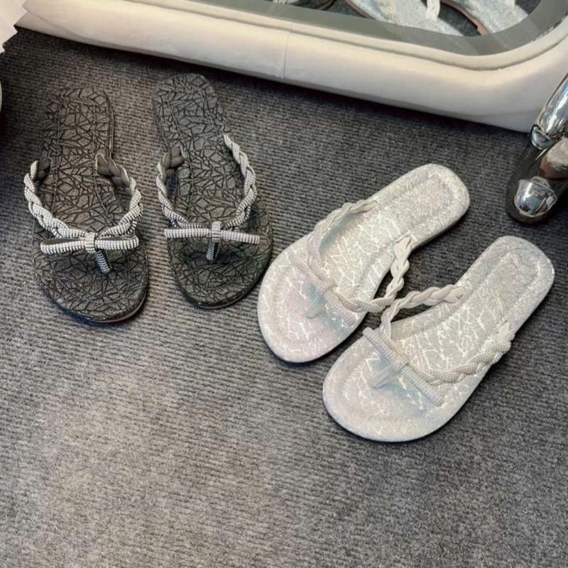 (SIZE 36-42) Dép lê nữ dép kẹp nơ KIM SA XOẮN