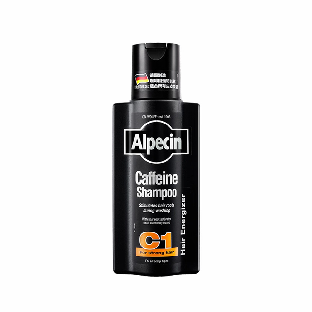 Alpecin Caffeine Shampoo C1 Black Anti Hair Loss Men Strong Hair 250 ml Flip Caffeine Formula Thicke