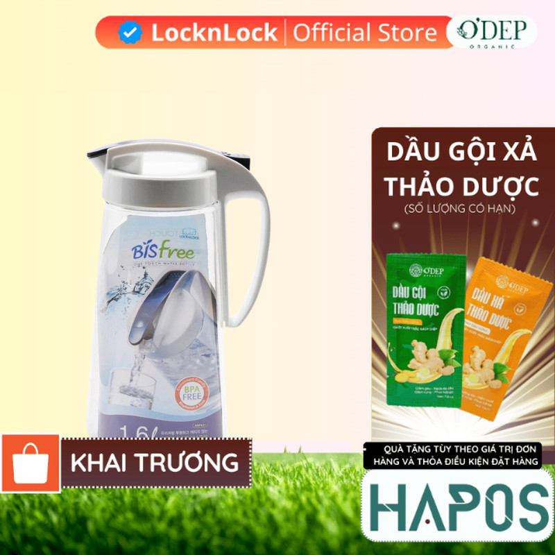 Bình nước LocknLock One Touch 1.6L Chính hãng ABF631 - HAPOS HOF
