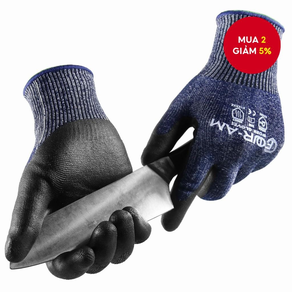 Găng tay chống cắt - Chống cắt cấp 5 để sử dụng nhà bếp và xây dựng, thiết kế chống mài mòn