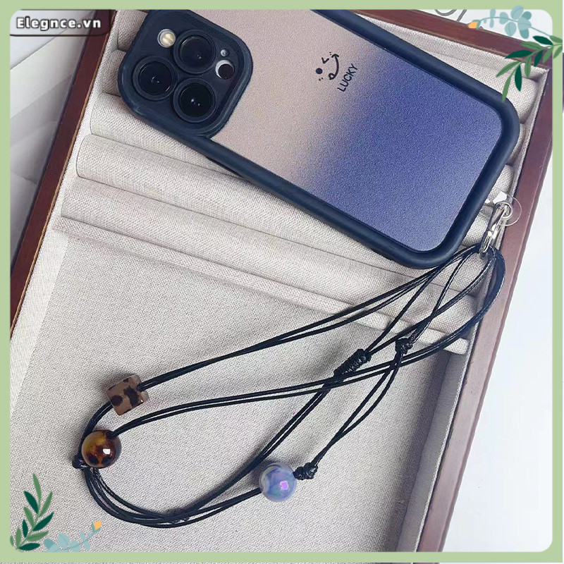 【Elevn】Dây đeo điện thoại Dây da dệt hạt màu dây đeo chéo dài máy ảnh điện thoại cổ điển | BigBuy360 - bigbuy360.vn