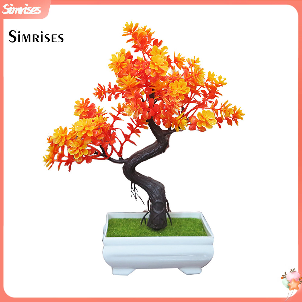 SIM| Cây trồng trong chậu nhân tạo Cây cảnh mô phỏng Cây trang trí nội thất Trung tâm bàn