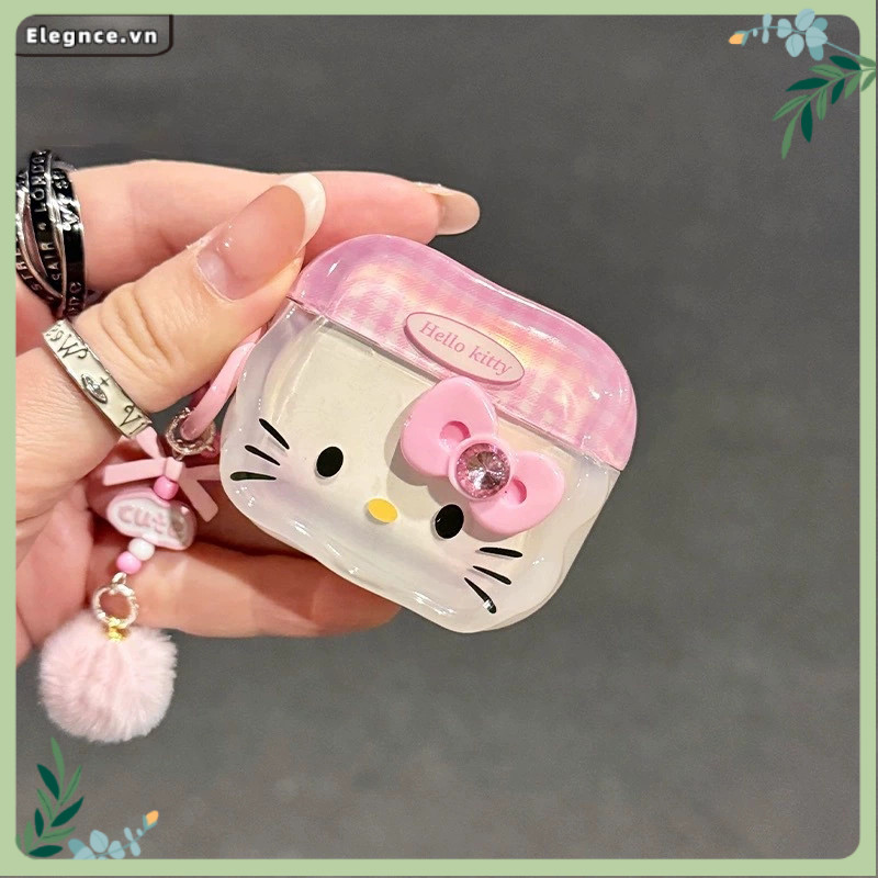 【Elevn】Vỏ bảo vệ tai nghe Bow Kitty Vỏ mềm thích hợp cho Airpods Pro2/Airpods 3/Airpods 4 chống rơi | BigBuy360 - bigbuy360.vn