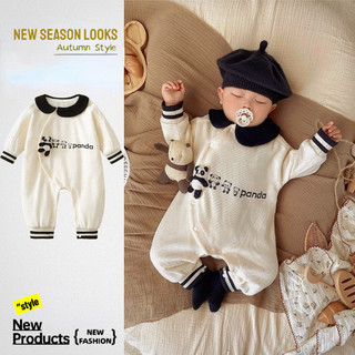  Xuân Thu Mới Bé Trai Và Bé Gái Dài Tay Cotton Nguyên Chất Body 0-36 Tháng Tuổi Sơ Sinh Phong Cách Trung Hoa Siêu Dễ Thương Hoạt Hình Gấu Trúc Áo Liền Quần Áo Khoác Ngoài 