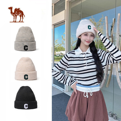 CAMEL CROWN  Mùa Thu Đông Dày Ấm Áp Hai Lớp Dệt Kim Bò
