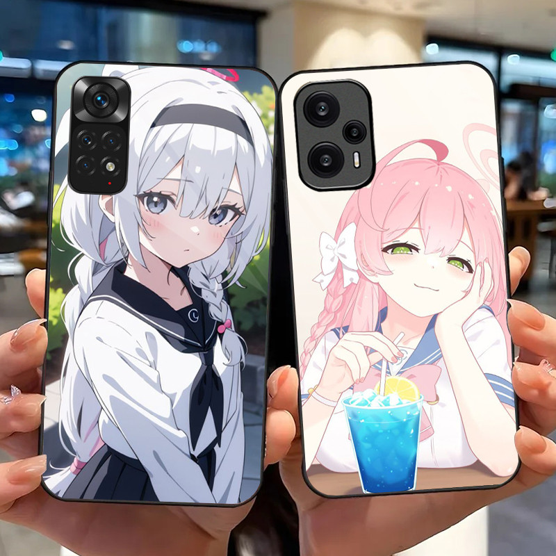 Blue Archive 02 Ốp Điện Thoại Kính Cho Xiaomi Redmi Note 14 13 Pro Plus 12 4G 11 10 5G 9