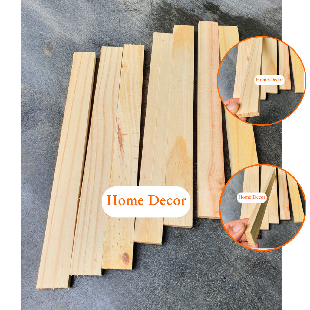 Thanh Nan Gỗ Thông Bào Sẵn Giá Rẻ, Gỗ Thông Xẻ Thanh Dày 1cm, Rộng 3cm, Dài 30cm Dùng Làm Nẹp Chỉ De