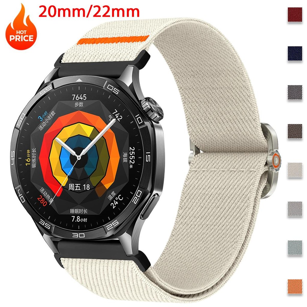 Dây Nylon đàn hồi 22mm cho Huawei GT 6 46MM GT6 Pro 46mm Huawei Watch 5 Dây bện 46mm cho Huawei Watc