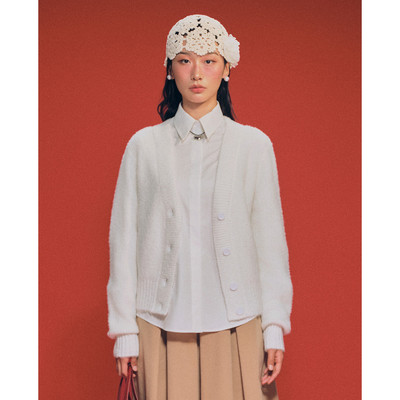 GIGI - Áo khoác cardigan nữ cổ V tay dài trẻ trung_G1302K231726-00