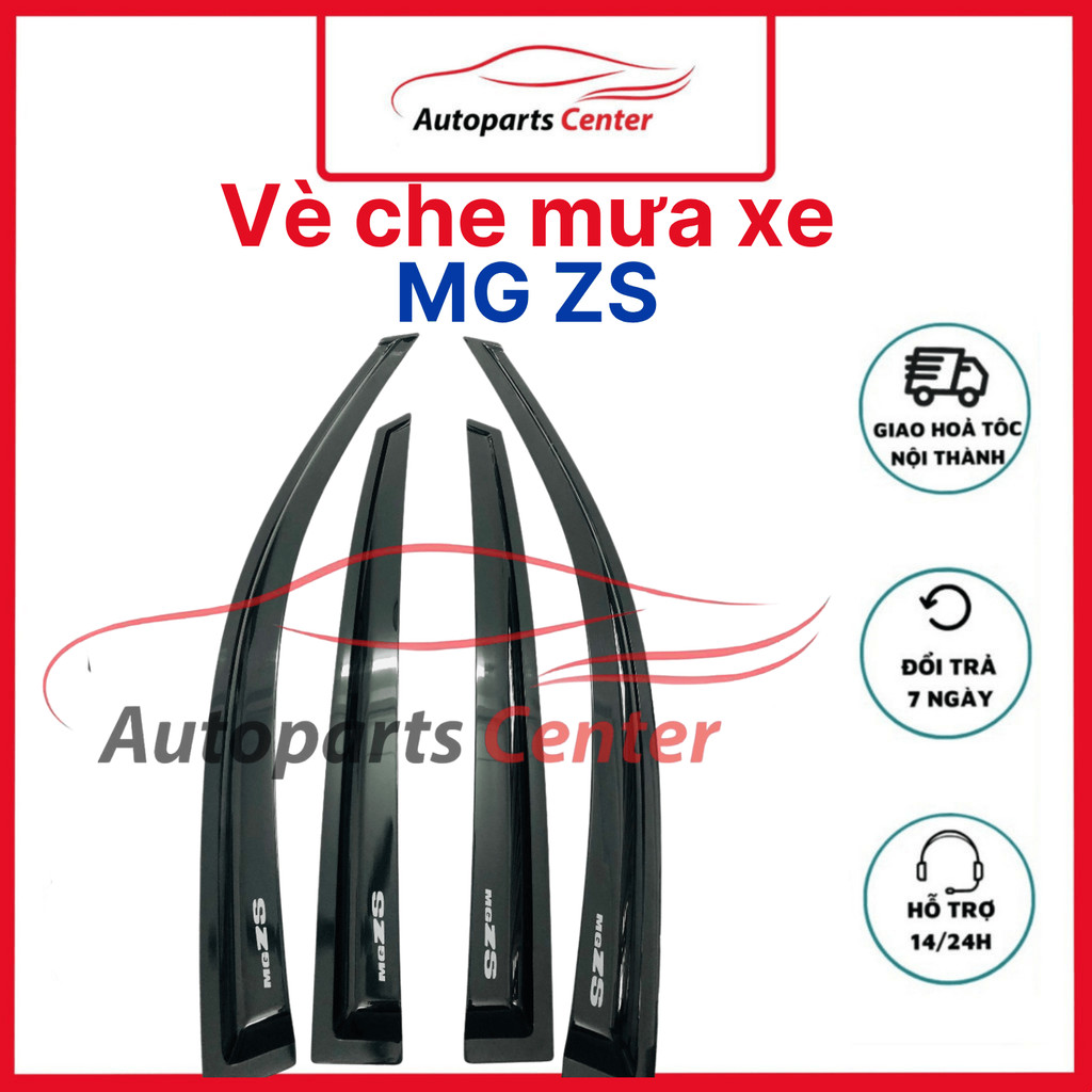 Vè Che Mưa Xe MG ZS nhựa đen dày, Vè chắn mưa xe MG ZS