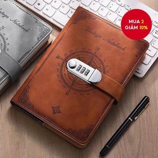 Mật khẩu sinh viên Sổ tay 200 trang A5 Sách mật khẩu cổ điển có khóa Nhật ký Sổ tay sáng tạo Sổ tay học sinh Notepad Văn phòng phẩm