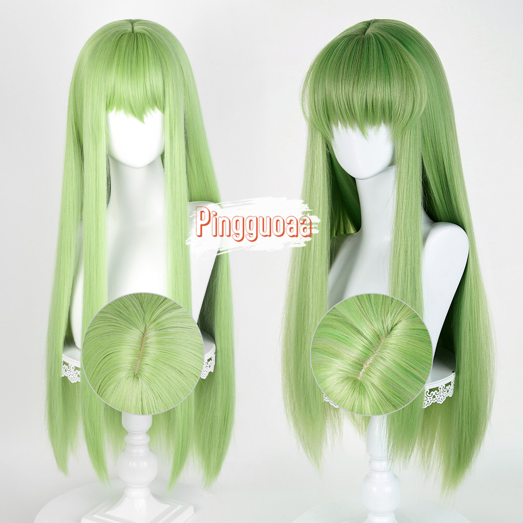 Code Geass Fate / Grand Order CC Enkidu Cosplay Tóc Giả Dài 80cm Xanh Nữ Tóc Giả Anime Chịu Nhiệt Tổ