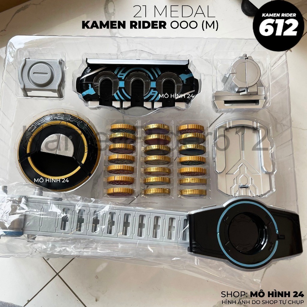 Đồ chơi Thắt Lưng Kamen Rider OOO Driver kỷ niệm 10 năm 21 medal Thắt lưng lõi đồng xu ooz hino eiji