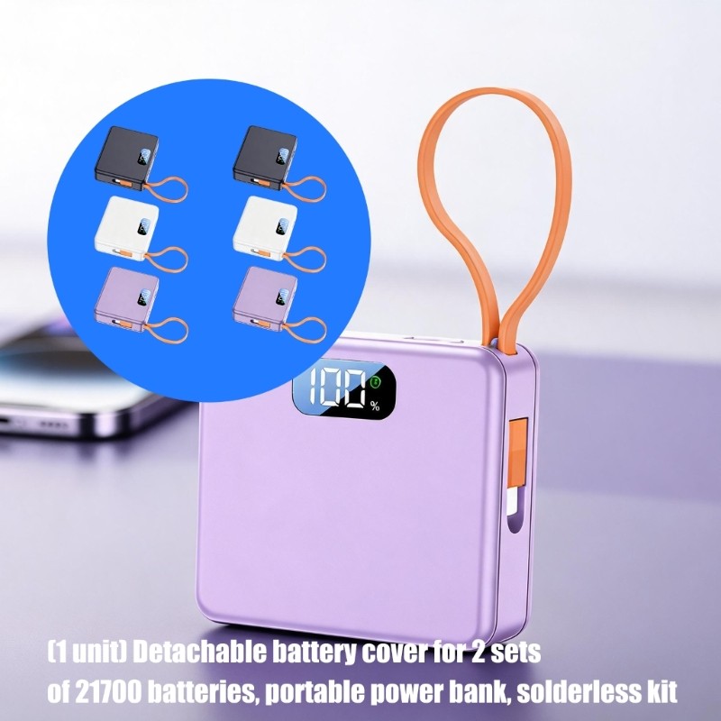 Kiss 2 Cell 21700 Giá đỡ sạc DIY Powerbanks Box cho điện khẩn cấp ngoài trời