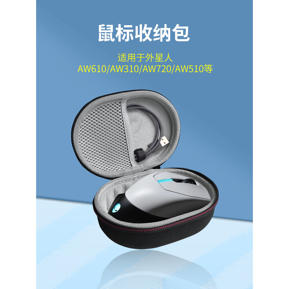 EWOOGO Thích hợp cho Alienware Alien Viper 2 Hộp lưu trữ chuột Túi bảo vệ nén chống sốc di động AW61