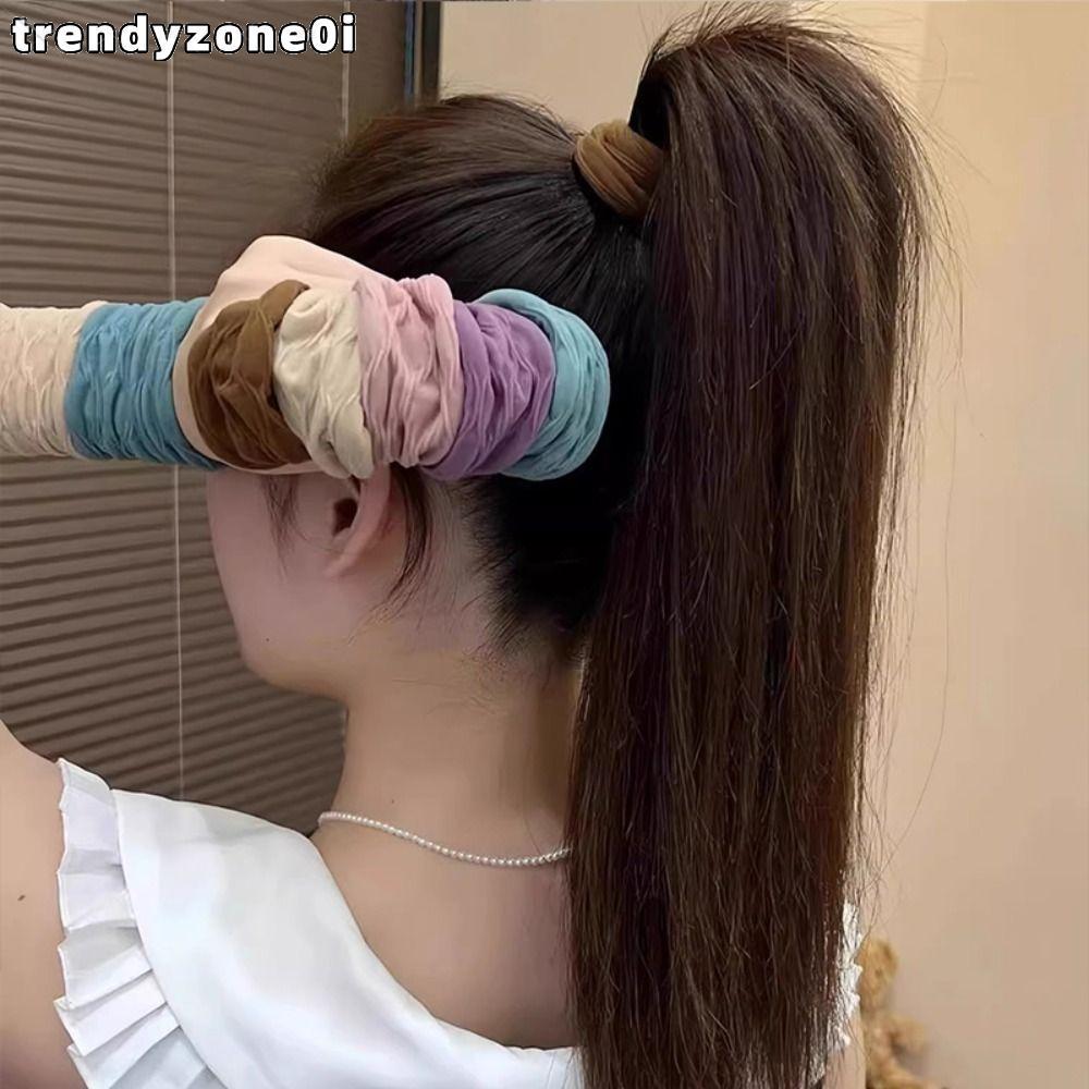 TRENDYZONE0I 4 Cái / bộ Dây buộc tóc, Dây buộc tóc nữ mở rộng chắc chắn, Phụ kiện tóc co giãn cao 20