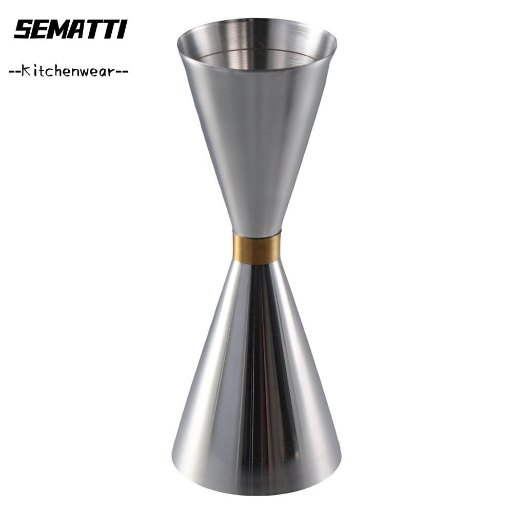 SEMATTI Thanh Đo Jigger, Đo Bên Trong Jigger Cocktail Đôi OZ / ML, Thép Không Gỉ Nóng Bắn Nhật Bản J