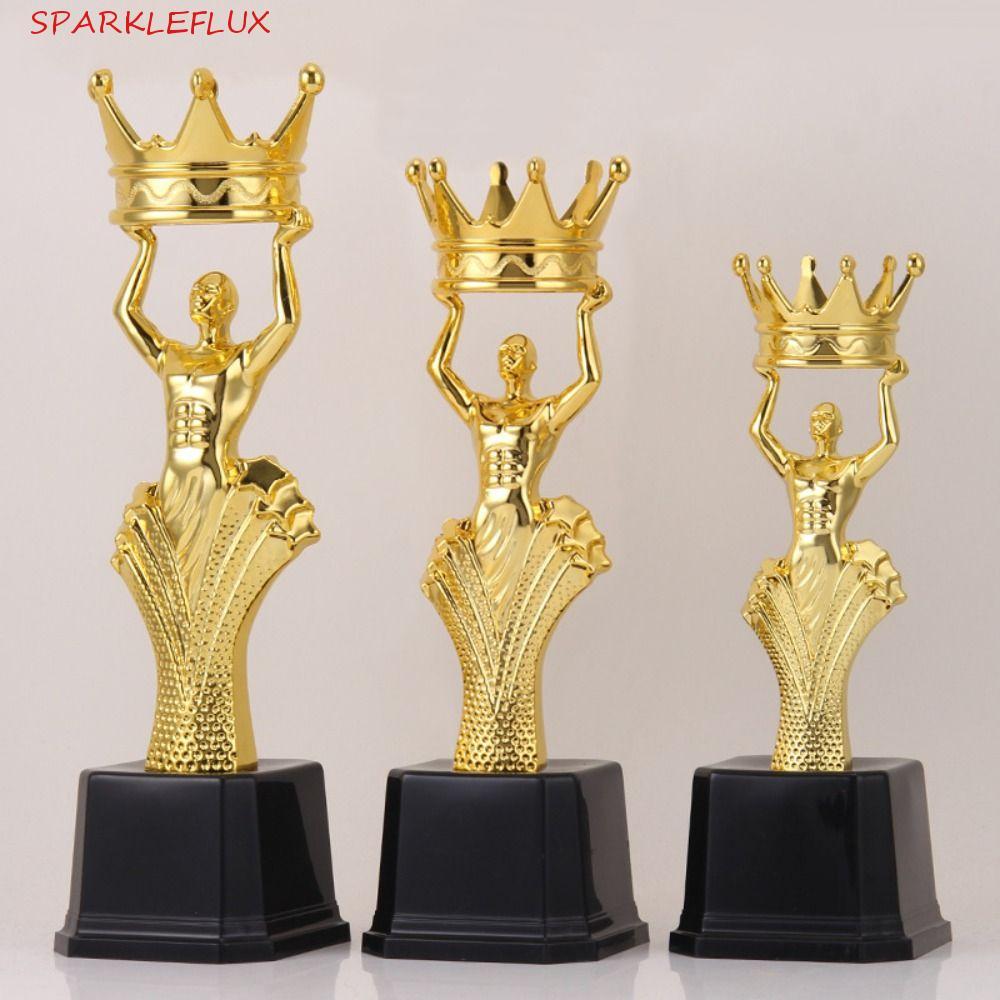 SPARKLEFLUX Golden Winner Award, Golden Crown Plastic Award Trophy Models, Tượng nhỏ Thủ công Quà lư