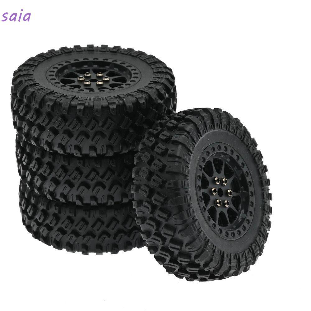 SAIA 4 Bộ Lốp Bánh Xe, Vành Bánh Xe Nhựa Tỉ Lệ 1 / 12 Lốp Xe RC, Đường Kính 70mm RC Xe Nâng Cấp Phần