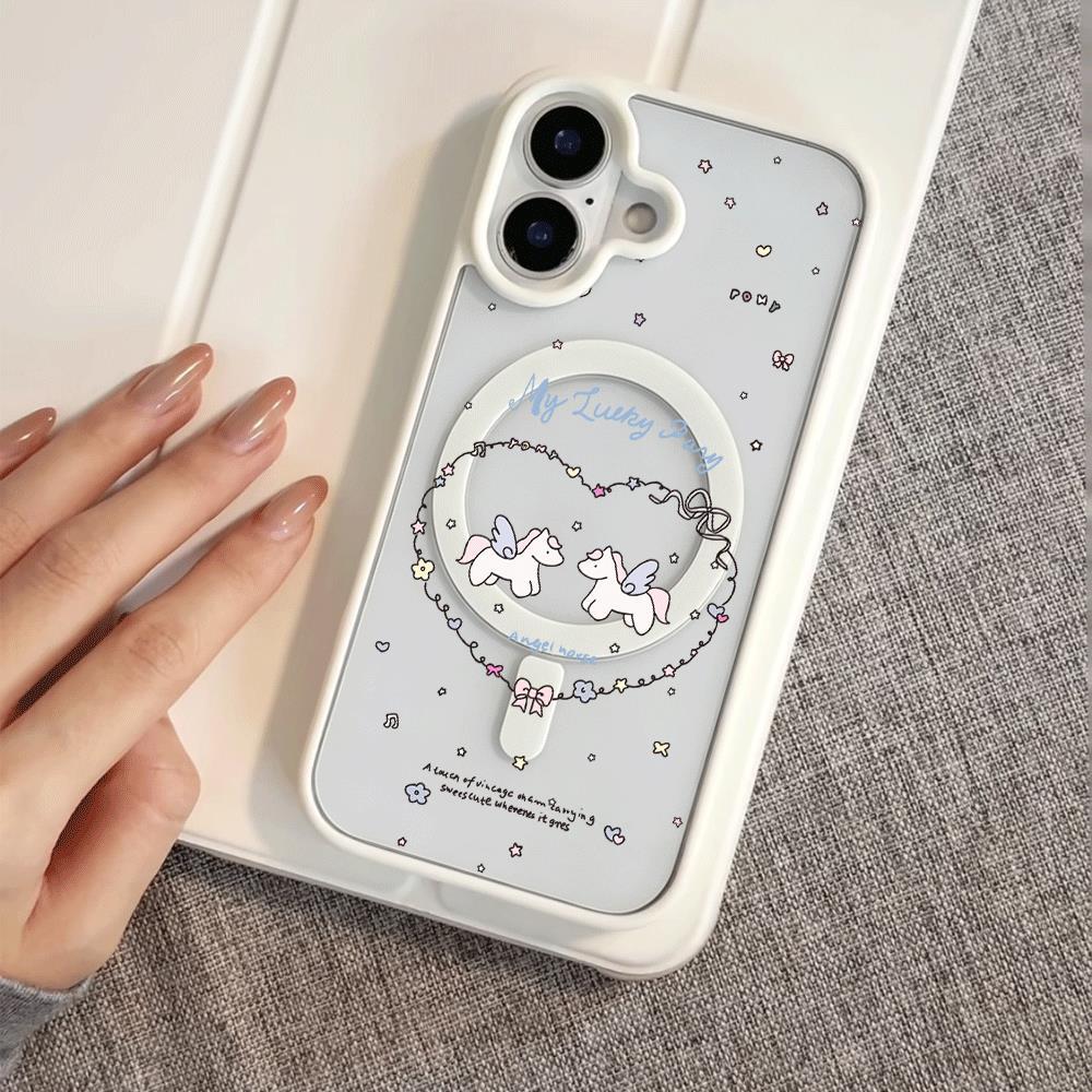 yêu ngựa Thích hợp iPhone 17/16 trường hợp 15/14/13 mô hình mới 1211 hút từ