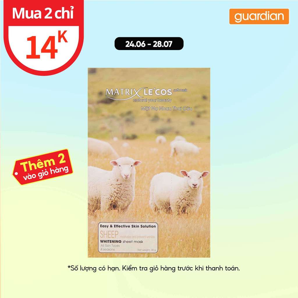 Mặt Nạ Nhau Thai Cừu Matrix 30Gr