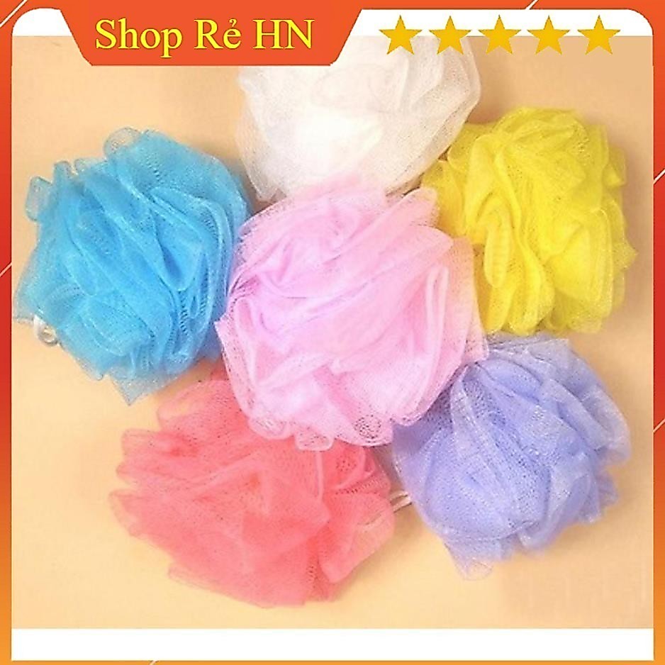 Bông tắm lưới tròn tạo bọt (giao màu ngẫu nhiên)