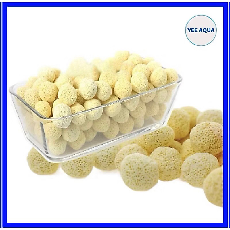 200G Sứ Bi Vàng, Sứ Tròn Lọc Nước Bể Cá Cảnh - Sứ Hoa Mai Lọc Nước Hồ Cá Cảnh [200G BI VÀNG]
