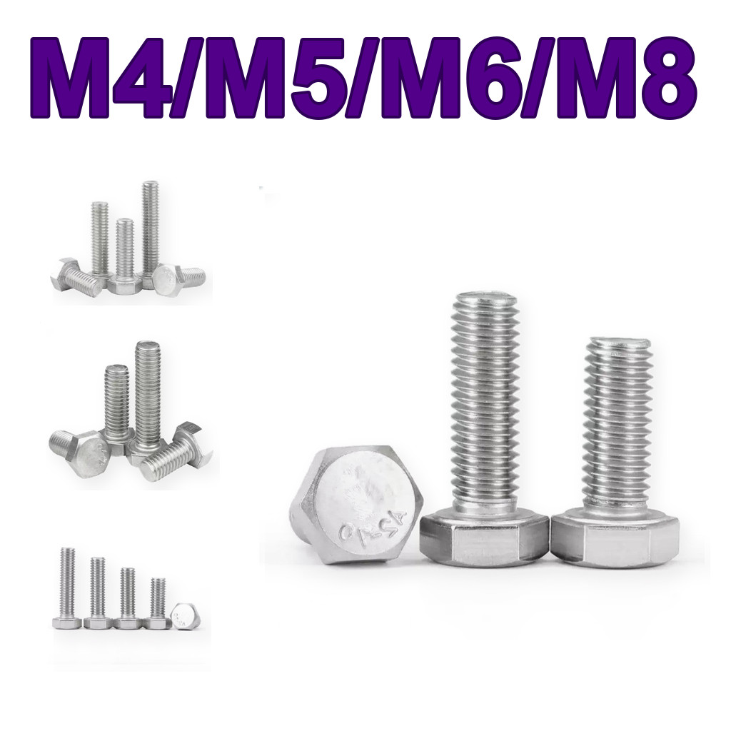 Bulong lục giác ngoài ren ngược inox 304 , Ốc lục giác ren ngược M4-M8 【LXZ-V1 】