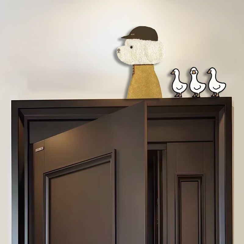 TQ~Wooden cartoon animal stickers for wall decoration, baseboard, switch, wall decoration, door top 