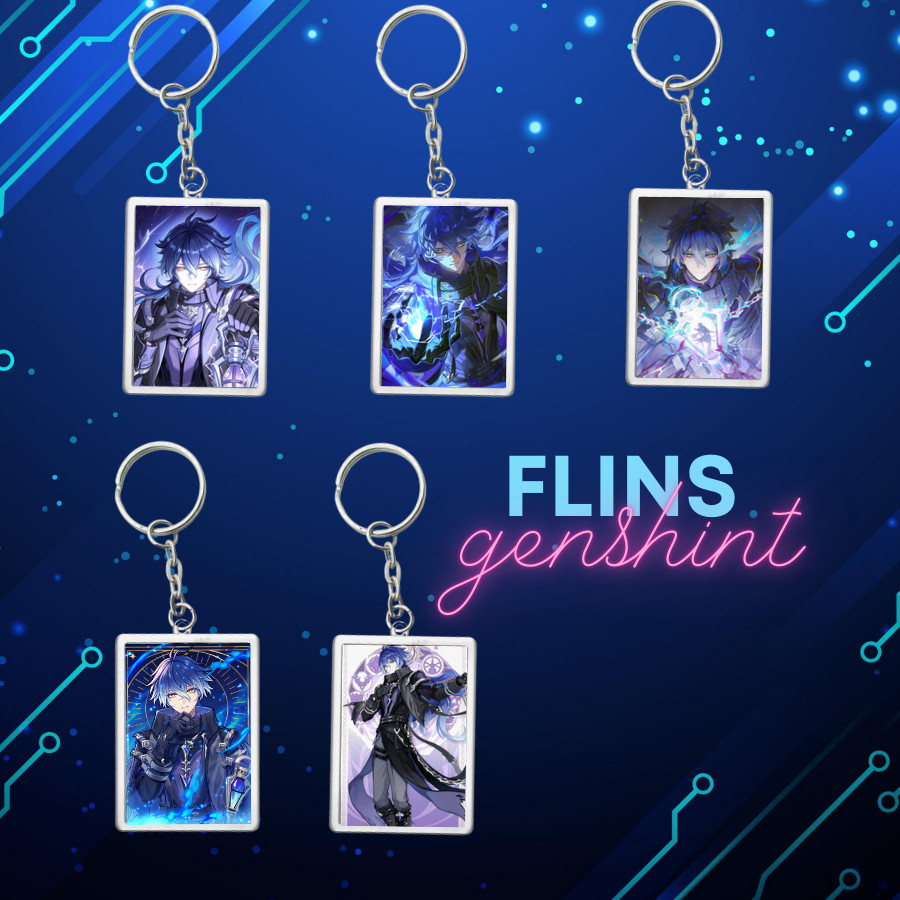 GANTUNGAN KUNCI FLINS GENSHINT IMPACT/KEYCHAIN/GANCI INSERT PAPER FLINS GESNHINT IMPACT NANG DECOR S